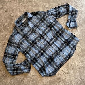 Old Navy Men's Casual Button Up Plaid Long Sleeve